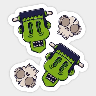 Frankenstein Monster, Frankly Funny Gifts, Halloween frankenstein Gift Sticker